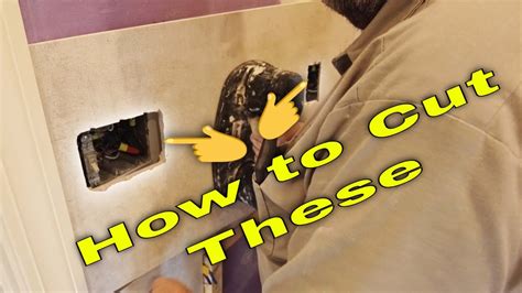 cut a hole in wood for electric box|cutting electrical outlet holes.